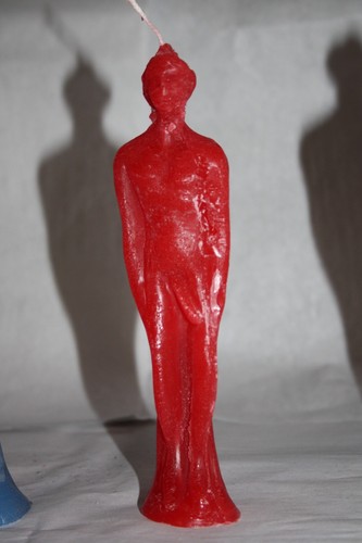 Candela cera rosso uomo 