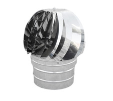 TIRAFUMI FUMAIOLO COMIGNOLO GIREVOLE TERMINALE PER CAMINO RADIANTE IN ACCIAIO