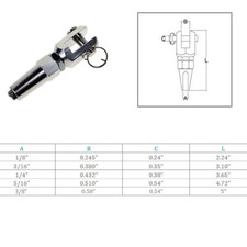 Terminale a ganascia swageless