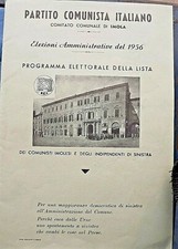 IMOLA - ELEZIONI AMMINISTRATIVE 1956  PROGRAMMA PARTITO COMUNISTA ITALIANO 