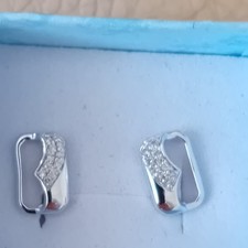 orecchini oro 14 kt con diamantini