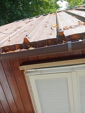 6 Pannelli In Lamiera Marrone Coibentati Per Tetto