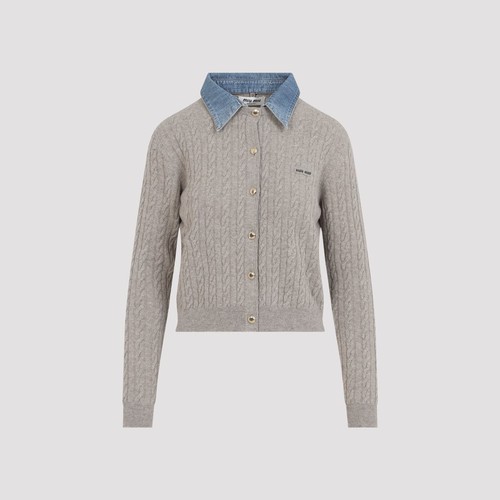 Miu beige wool cardigan - miu,