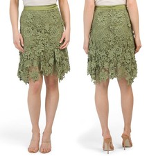 GONNA JUST CAVALLI BY ROBERTO CAVALLI VERDE PIZZO UNCINETTO ORLO IRREGOLARE tg 42/6