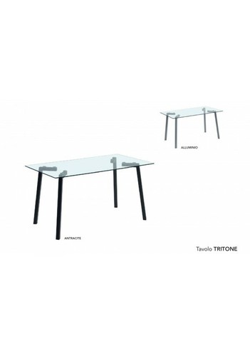 Tavolo fisso piano vetro - tavolo, in