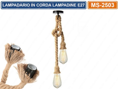 Lampadario doppio corda con - in,