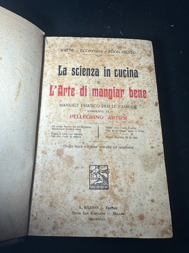 Artusi scienza in cucina - -,