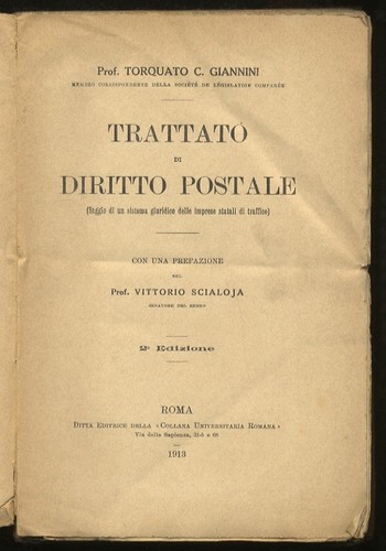 Trattato diritto postale - di,