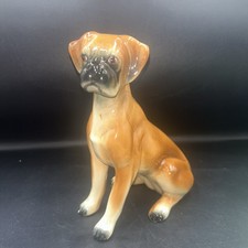 Vtg Ceramic Boxer Dog Figure