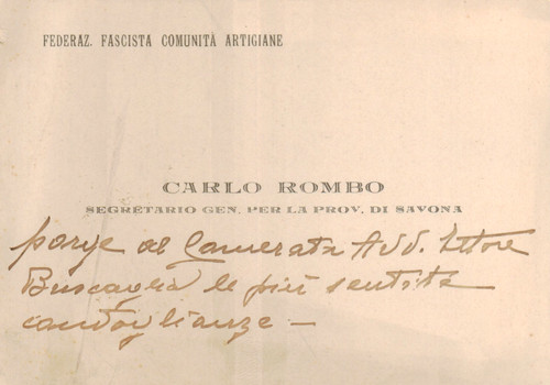 1930ca biglietto visita - 1930ca, da