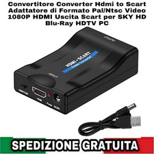 Convertitore da Hdmi a Scart Adattatore Di Formato PAL/NTSC Video 1080P HDMI