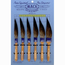 Mack Sword Striper serie 10 pennello da pittura gessato misura a scelta #0000-#4 O set