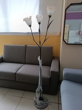 Lampadario Piantana In Ferro Battuto F.A.L. Fabbrica Artigiana Lampadari 170cm