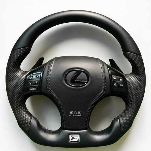 Volante pelle con fondo - in,