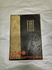Catalogo Libretto Uso della Vettura e Manutenzione FIAT 1500 Auto D'epoca 