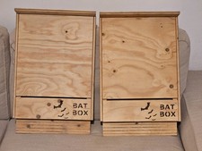 Coppia 2x Bat Box, casette per pipistrelli artigianali in legno NUOVE
