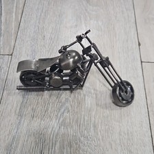 Statuina scultura moto metallo