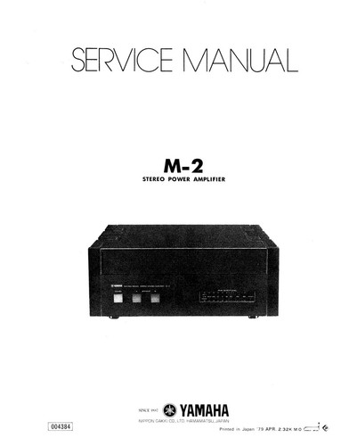 Manuale servizio per yamaha - servizio,