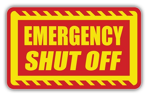 Adesivo spegnimento emergenza