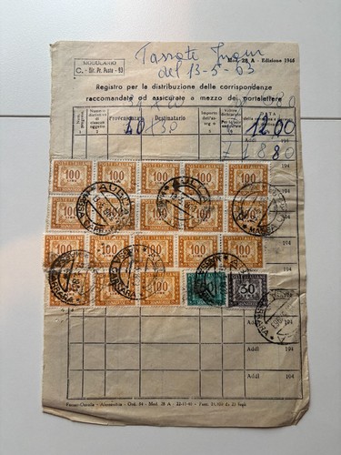 Segnatasse blocco 100 - segnatasse, lire