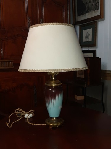 Lampada porcellana bronzo - lampada, e