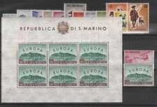 1961 SAN MARINO ANNATA COMPLETA 22 VALORI + 1 BF ( NO BF ELICOTTERO ) MNH MF4302