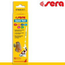 sera 50 Strisce Reattive Quick Test | 6 Test in 1 NO2 NO3 Nitrato pH Gh Tester Acqua