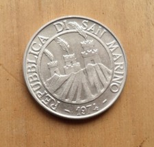 MONETA DA 10 LIRE DI SAN MARINO DEL 1974 FAO - in fior di conio -