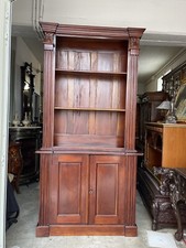 LIBRERIA A VISTA STILE INGLESE IN LEGNO DI MOGANO