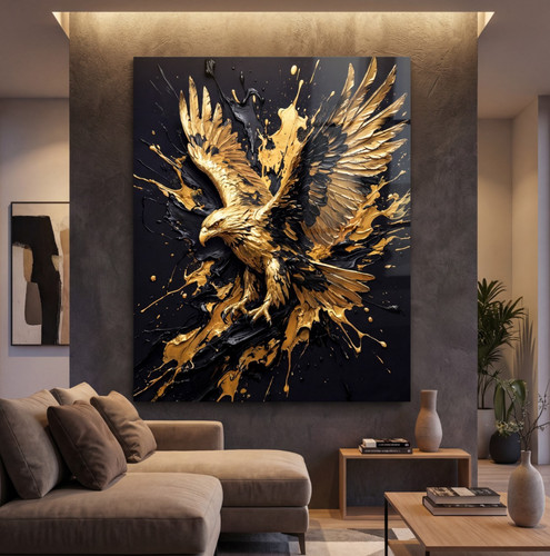 Aquila astratta oro arte - astratta, in