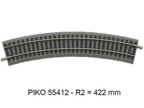 Piko rail courbe 422 mm - courbe,