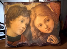 Stampa Angeli Su Legno 25x 20