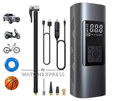 Mini Compressore Gonfiatore Ricaricabile Portatile  Display LED Auto