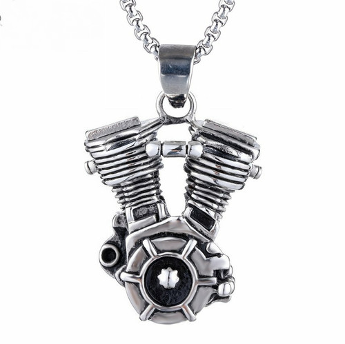 Collana uomo ciondolo motore - uomo,