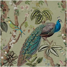 Carta da parati verde salvia