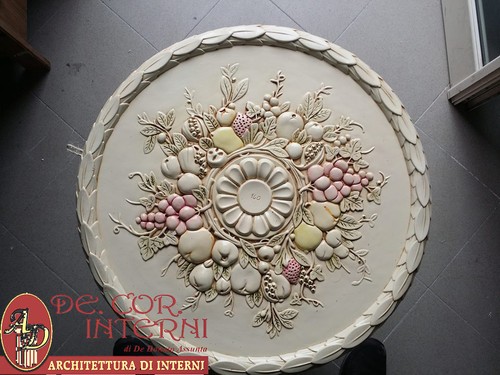 Rosone gesso decorato - in,
