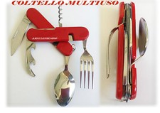 COLTELLINO MULTIFUNZIONE MULTI USO MULTIUSO COLTELLO FORCHETTA CUCCHIAIO SCAUT