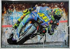 Valentino Rossi 2 Giuliano Grittini Cracker su carta Collage Opera Ed Lim 70x100