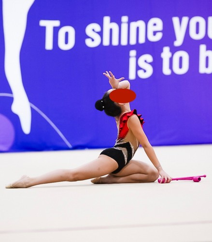 Body ginnastica ritmica rosso