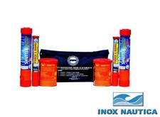 KIT DOTAZIONE DI SICUREZZA BARCA ENTRO 6/12/50 MIGLIA RAZZI FUMOGENI SOCCORSO