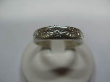 FEDE ETNICA UNISEX CON INCISO SOLE ALL'ALBA IN ARGENTO 925 ARTIGIANALE 