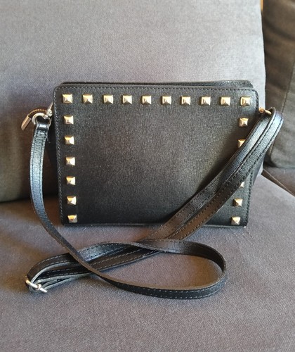 Borsa pelle nera con - , in