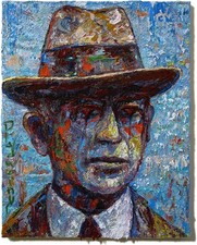 RITRATTO UOMO OLIO█CAPPELLO