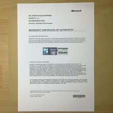 SQL Server 2022 Enterprise 24 Core Licenza illimitata CAL utente ARTICOLO FISICO