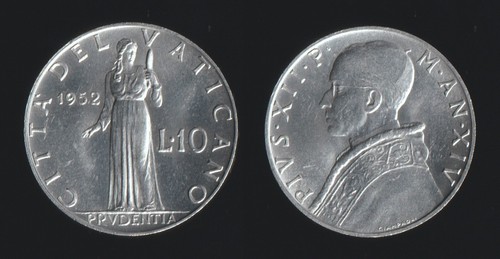 Vaticano lire 1952 prudenza - lire,