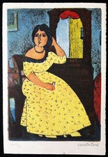 Domenico Cantatore - Odalisca - Litografia 28x19 cm firmata e numerata LXII/C