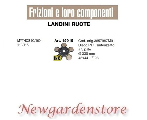 Disco frizione pto trattore - disco,