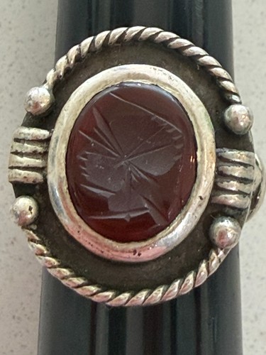 Anello antico sigillo argento