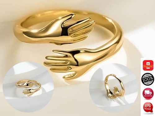 Anello fascia abbraccio oro - anello,