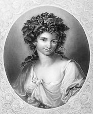 Autoportrait d'ANGELICA KAUFFMANN (par A. KAUFFMANN)- Gravure du 19e Grd. Format